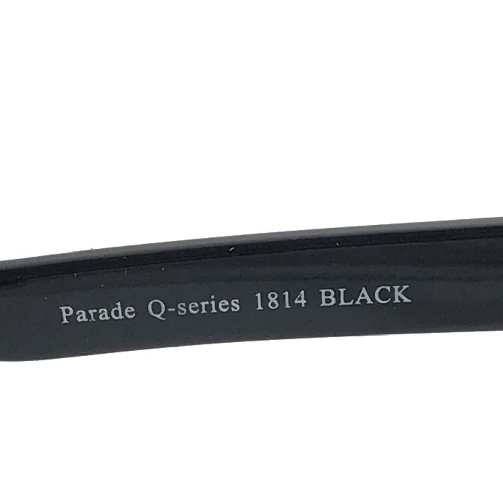 Parade Eyeglasses Frames 1814 BLACK Polished Square Full Rim 52-17-143